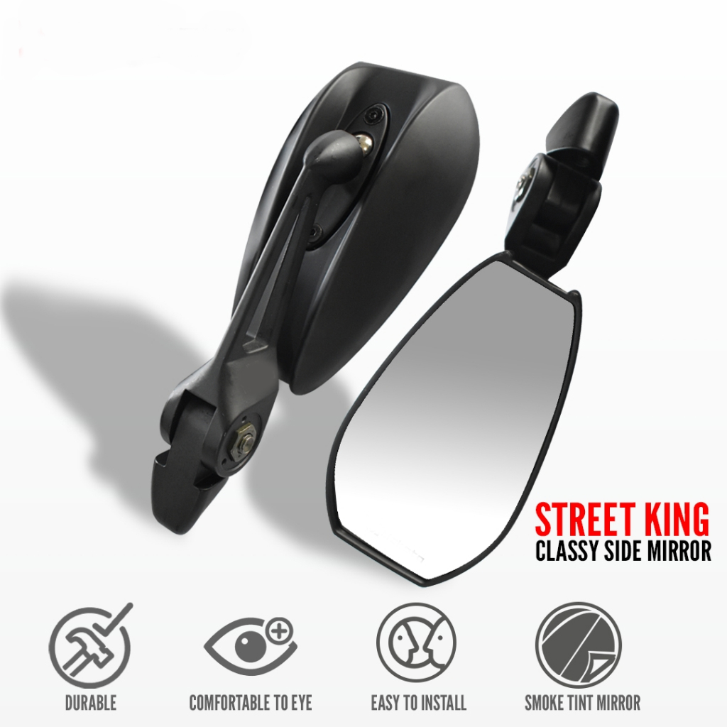 Street King Side Mirror v1 Carbon Fiber Design Blue Lens CNC Alloy Motorcycle Lazada PH