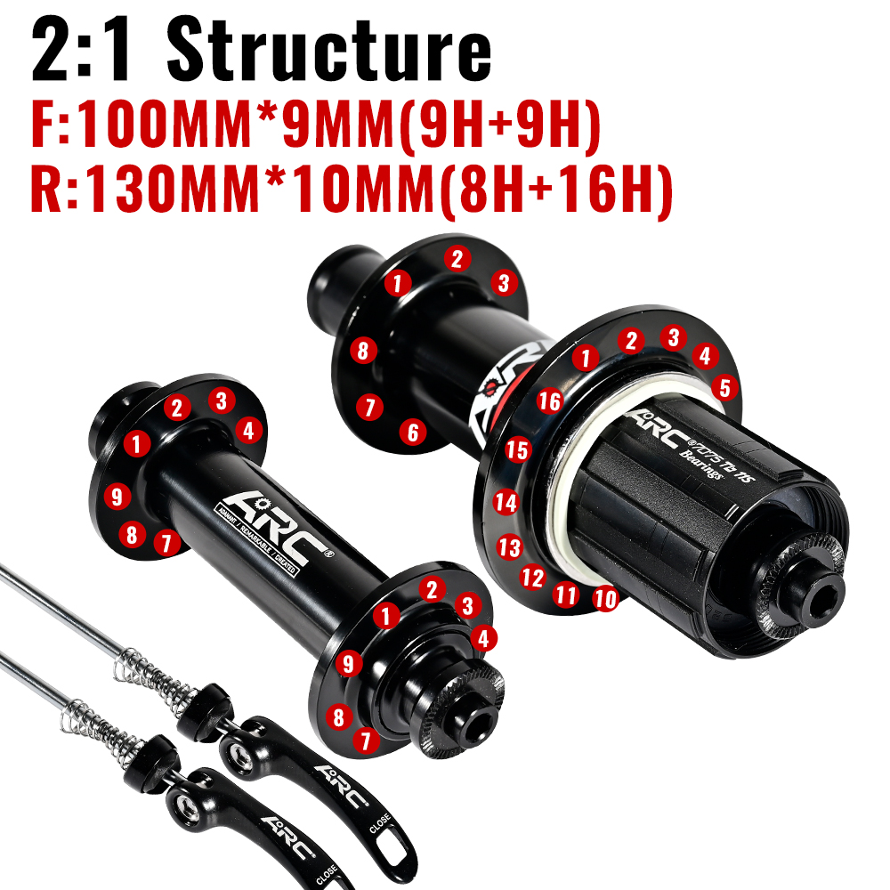 ARC 002 front and rear wheels Road bike hub ultralight sound big 2024