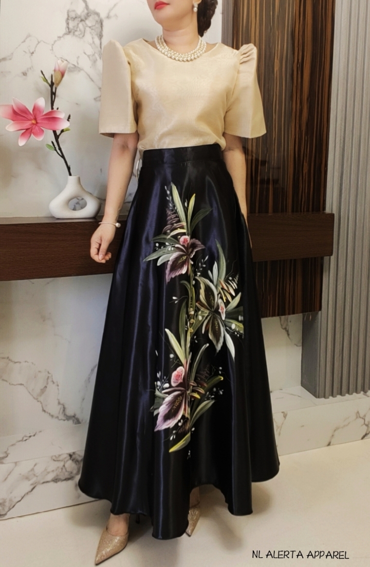 MODERN FILIPINIANA KIMONA MESTIZA BARONG AND SKIRT FOR WOMEN