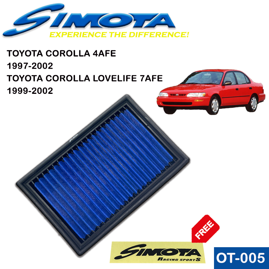 SIMOTA AIR FILTER (REUSABLE) For Toyota Corolla 4AFE 1997-2002 ...