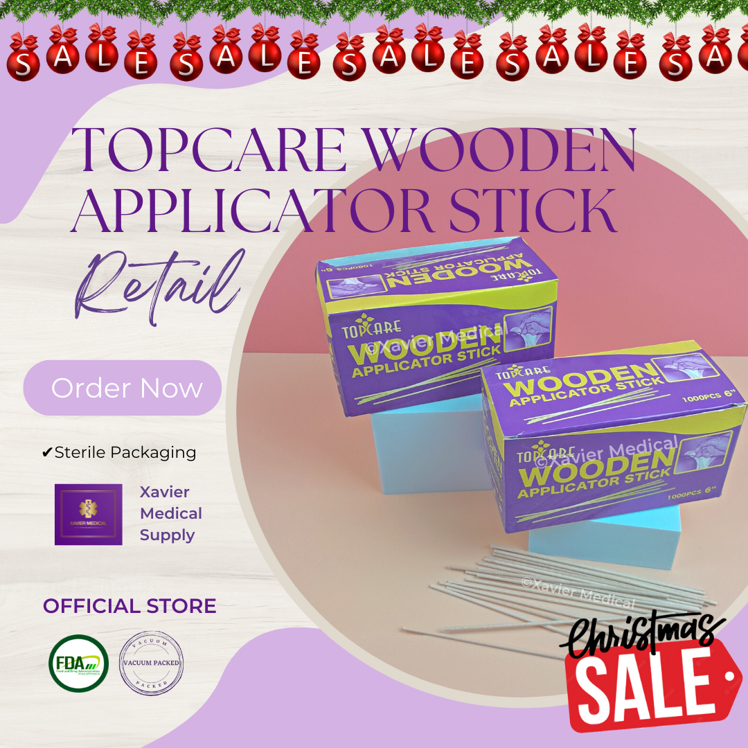 TOPCARE Wooden Applicator Stick 6" Retail (Sold per Box) Lazada PH