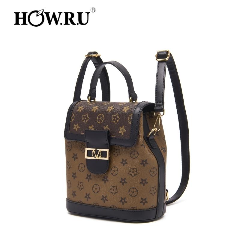 HOW.R.U 2022 New Backpacks PU leather For Women Ladies Korean Fashion ...