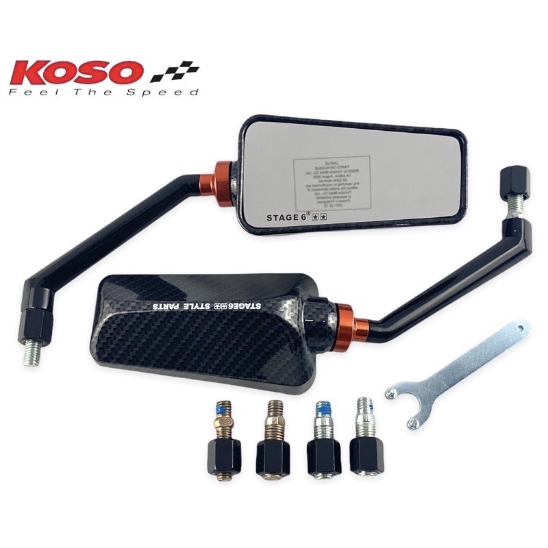 KOSO SIDE MIRROR STAGE 6 CLEAR LENS Lazada PH