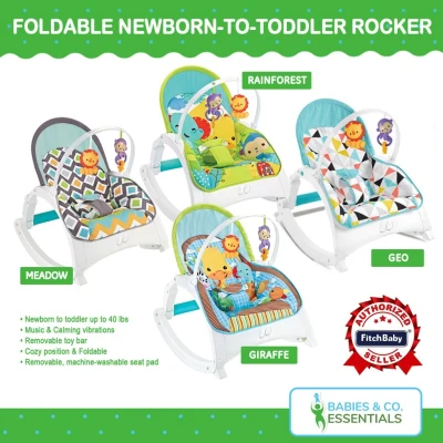 （Cash sa paghahatid）L3GS ✅GRAND SALE✅ Original Fitchbaby Foldable Infant-to-Toddler Rocker (Limited Edition)