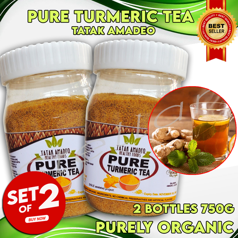 SET OF 2! AMADEO 350G TURMERIC TEA Powder Tea 100 Natural Luyang Dilaw