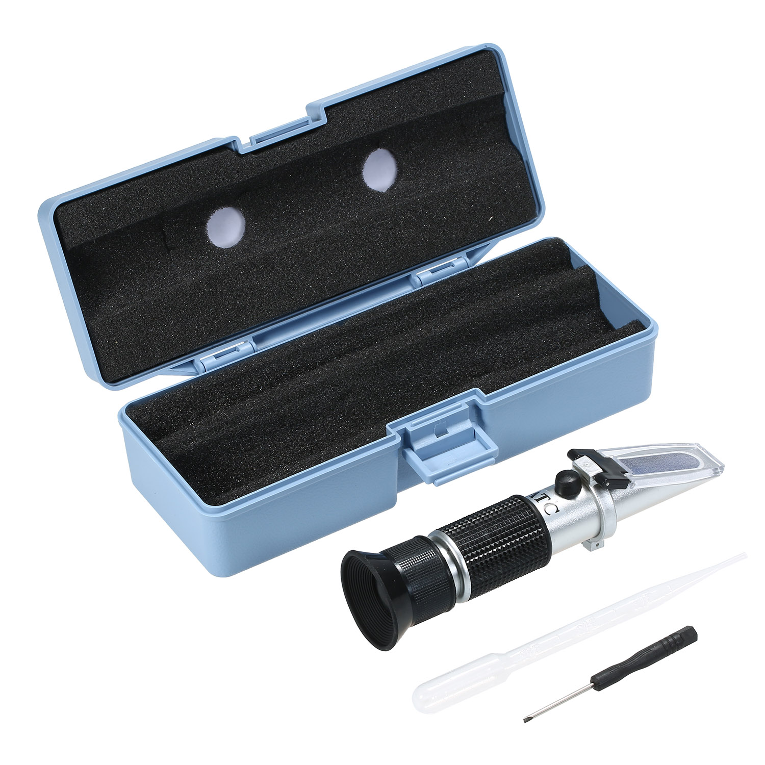 Salinity Refractometer Handheld Seawater Hydrometers Optical Salinity Tester Portable ATC Refractometer, Dual Scale: 0-100 & 1.000-1.070 Specific Gravity, Saltwater Tester