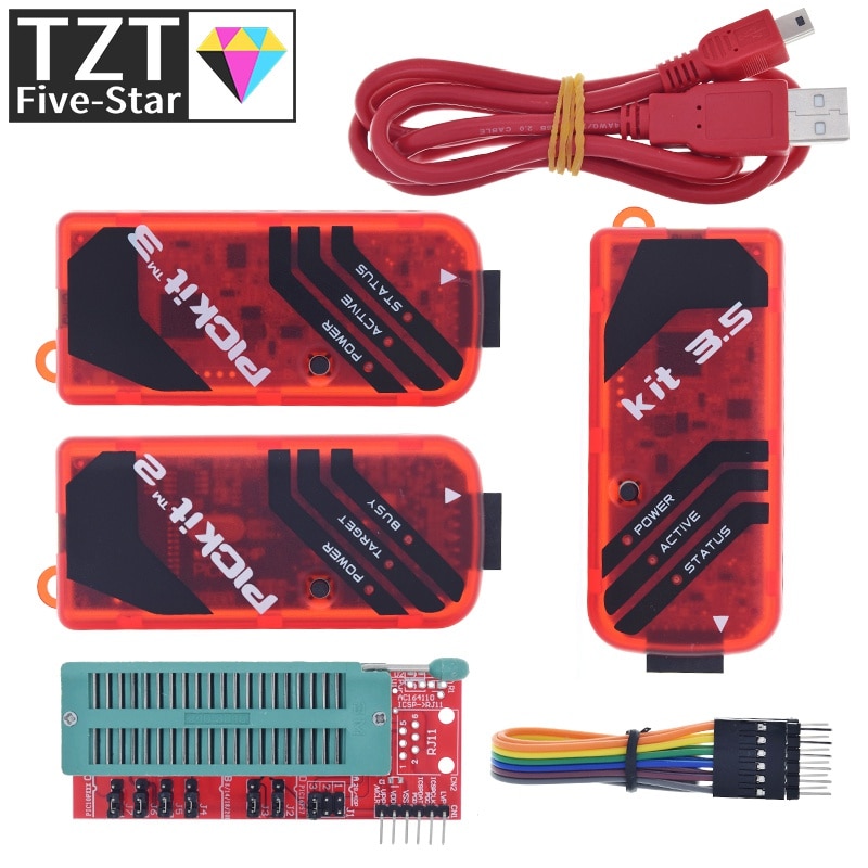Pickit2 PICKIT3 Pickit3.5 Programmer + PIC ICD2 Pickit 2 PICKIT 3 PICKIT 3.5 Programming Adapter Universal Programmer Seat