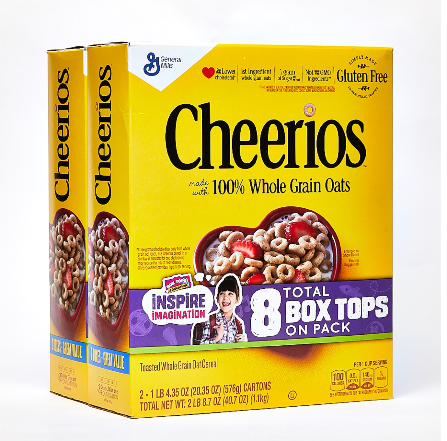 General Mills Cheerios Gluten Free Toasted Whole Grain Oat Cereal 2 x