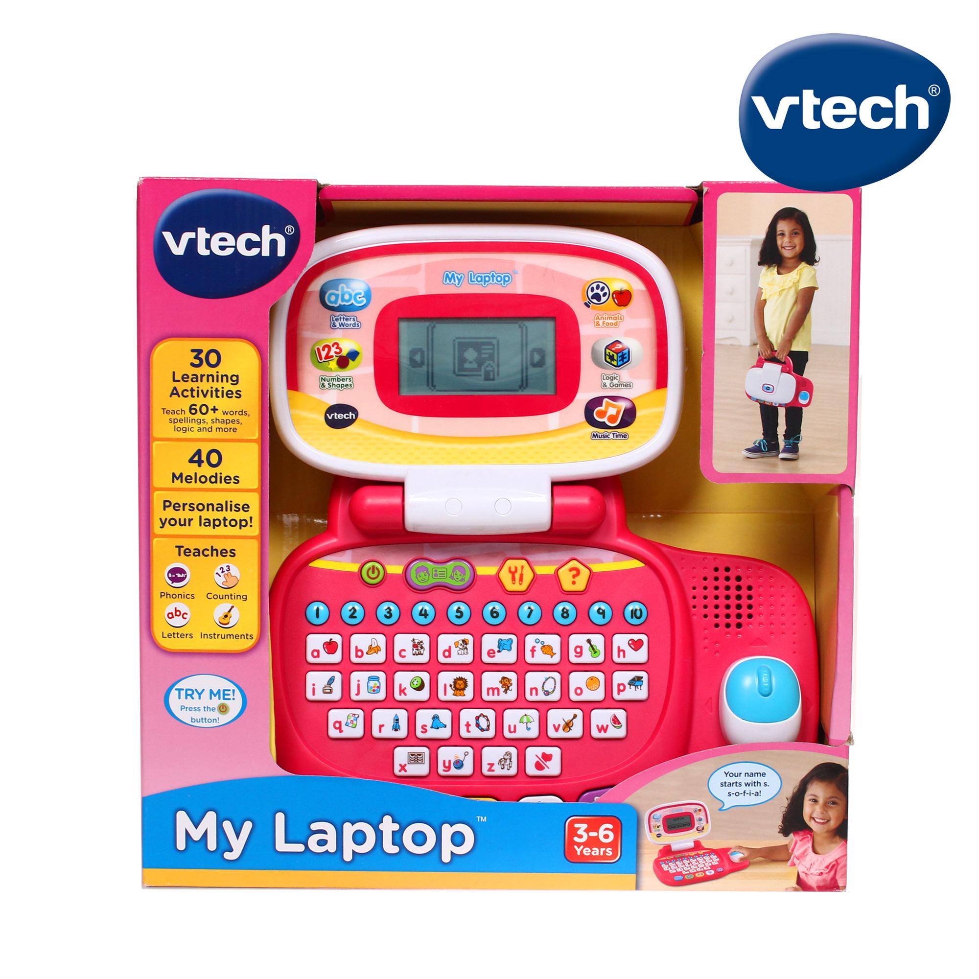 pink toy laptop