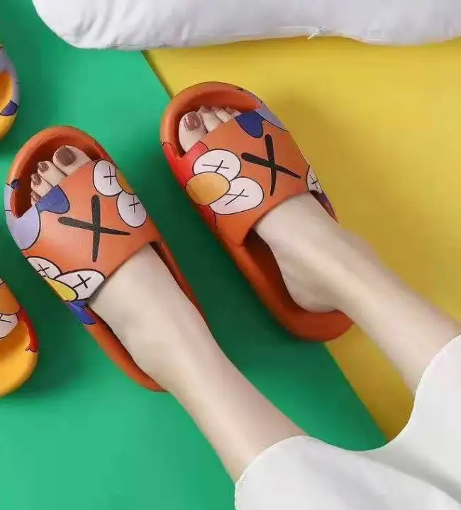 graffiti yeezy slides