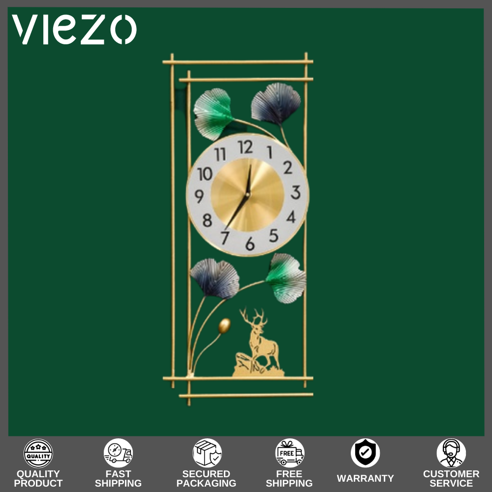 VIEZO large Metal Wall Clock Wall Clock Home Decor Wall Clock Wall Art