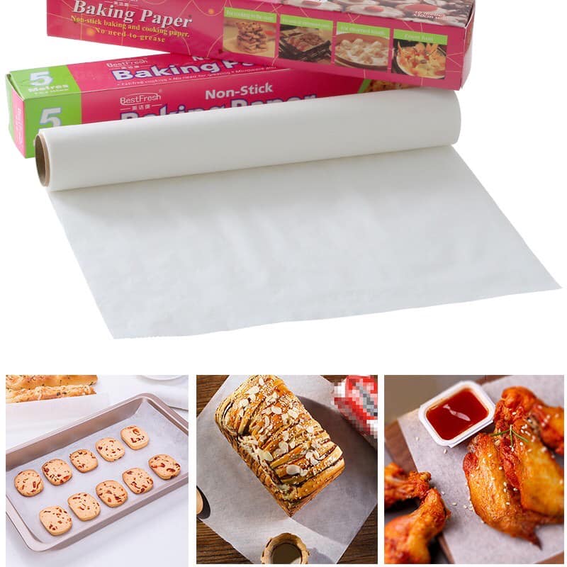 5M 10M Baking Paper Parchment Paper Rectangle Baking Sheets for Bakery BBQ
