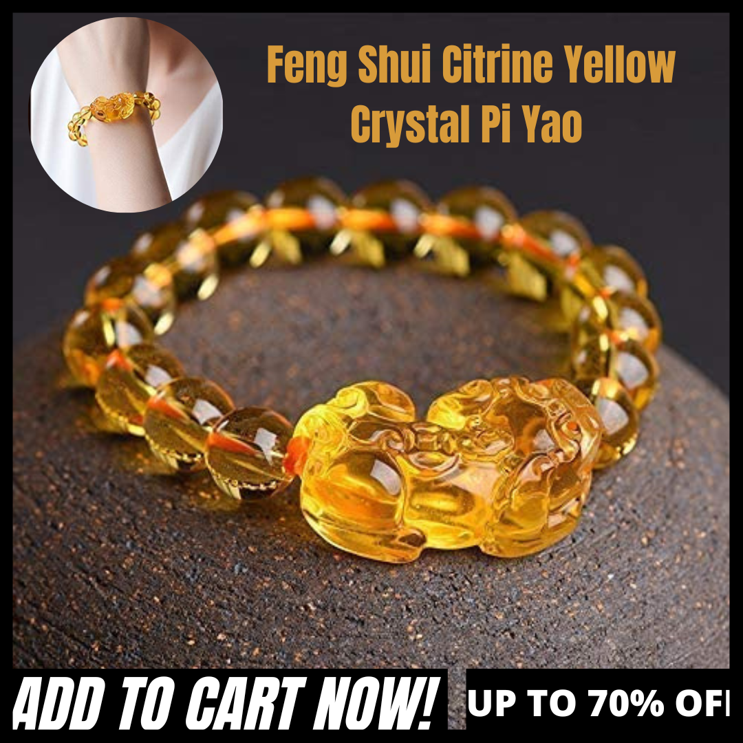 BEST SELLER Feng Shui Citrine Yellow Crystal Pi Yao Pi Xiu Xie Bracelet ...