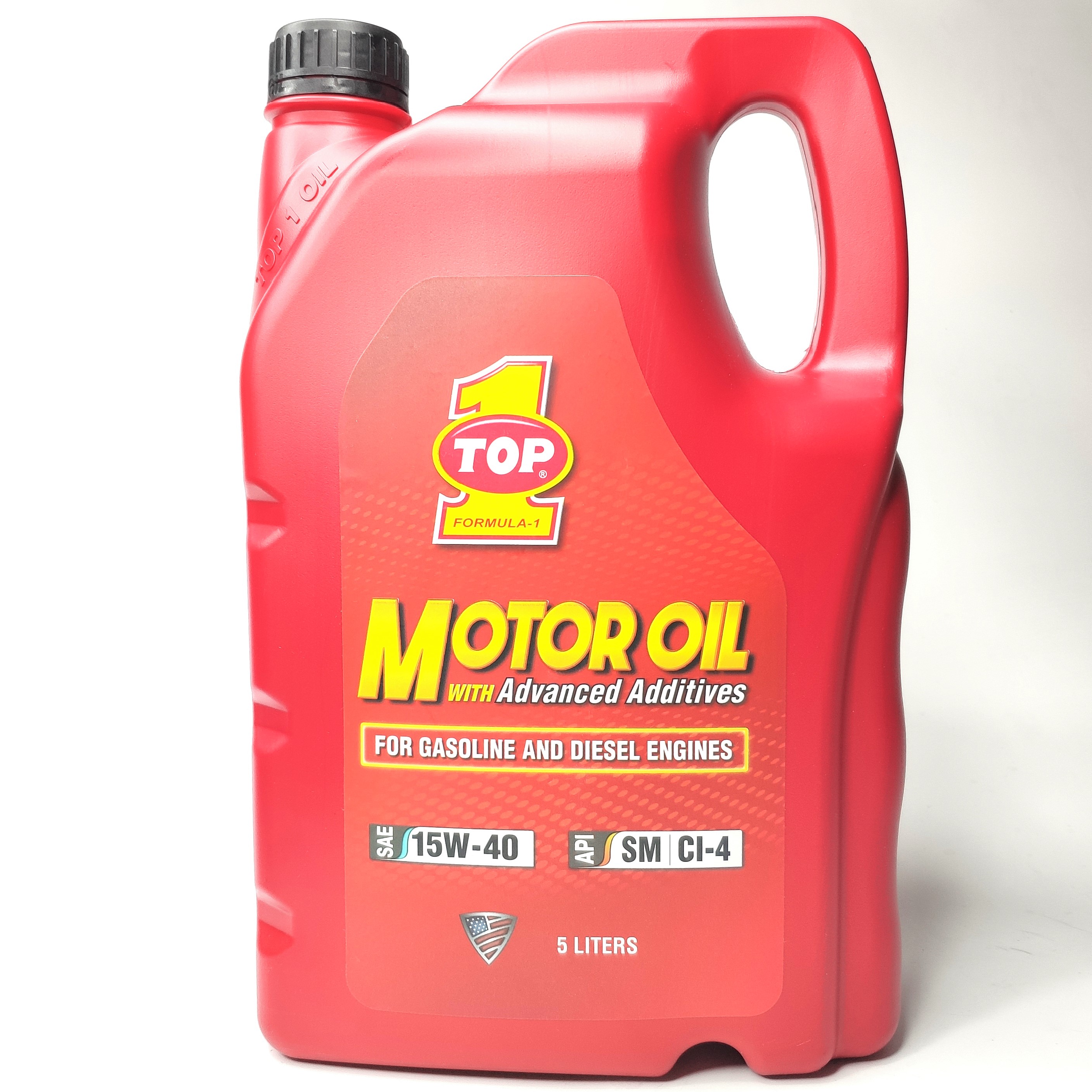 Top 1 Motor Oil Engine Oil 15W40 SM CI4 Fits Gasoline and Diesel