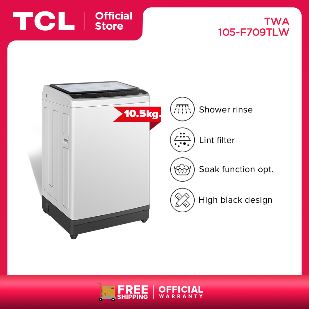 TCL 10.5Kg Top Load Fully Automatic Washing Machine F Series, TopLid