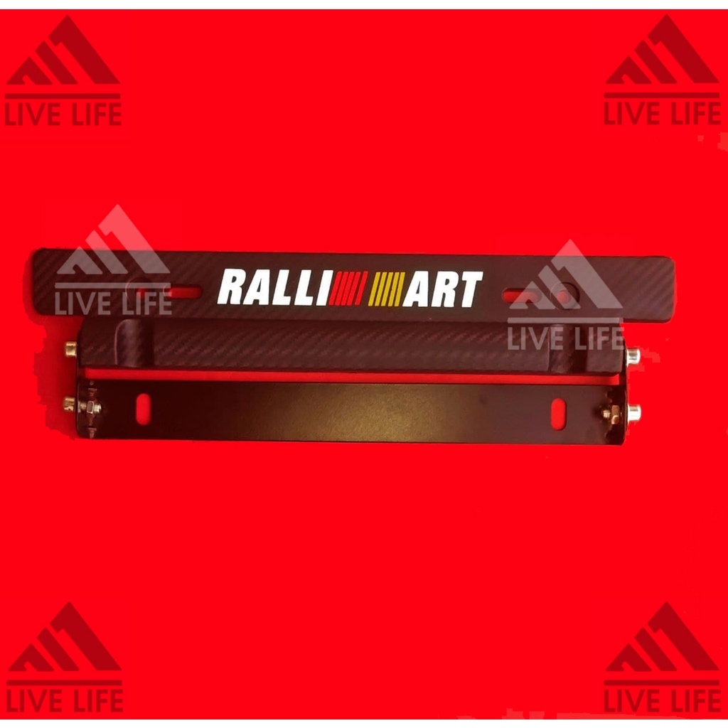 Car Plate Holder Adjustable w/ Ralli art Reflector and Lazada PH