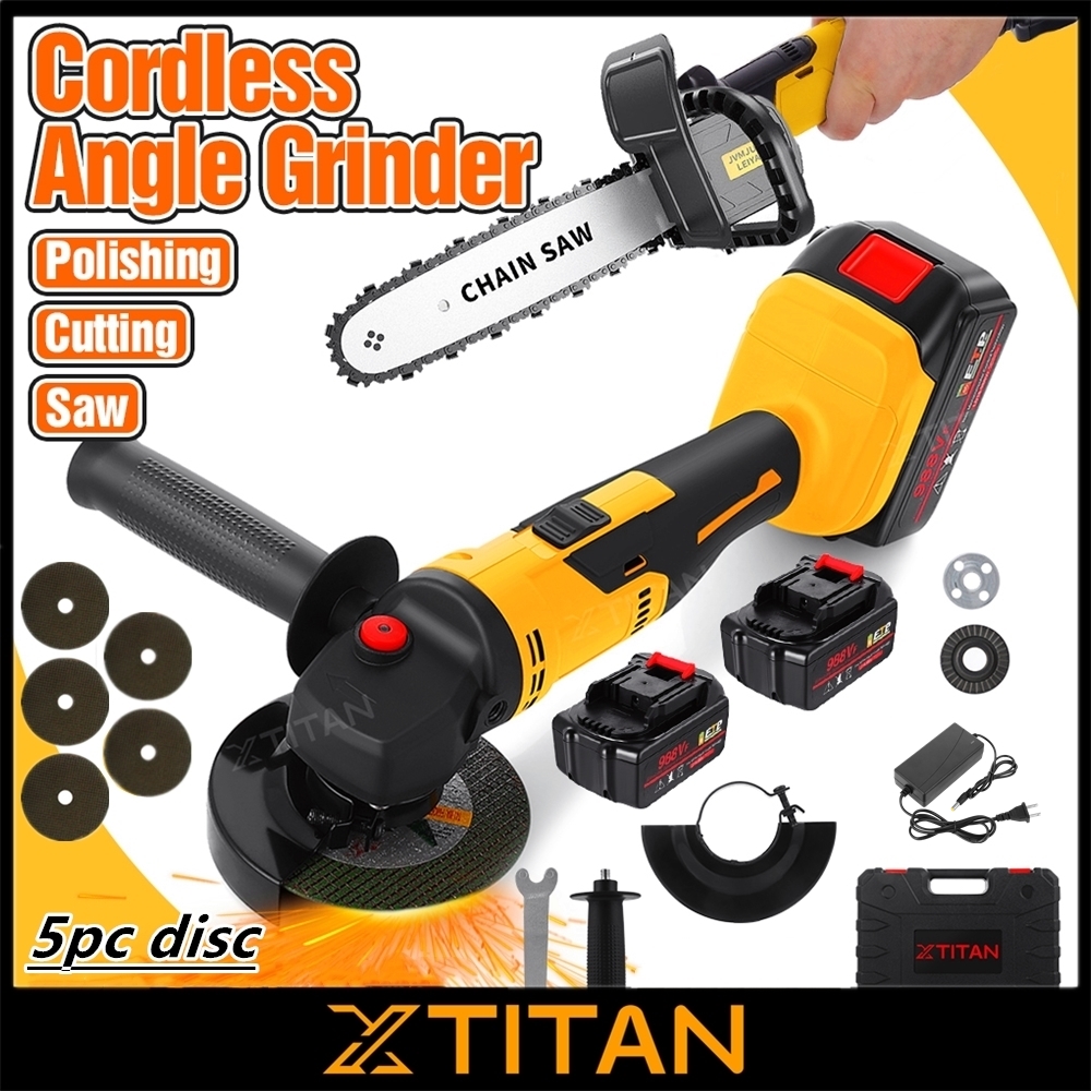【3in1 use】Cordless Angle Grinder 988Vf Grinder Machine with Saw