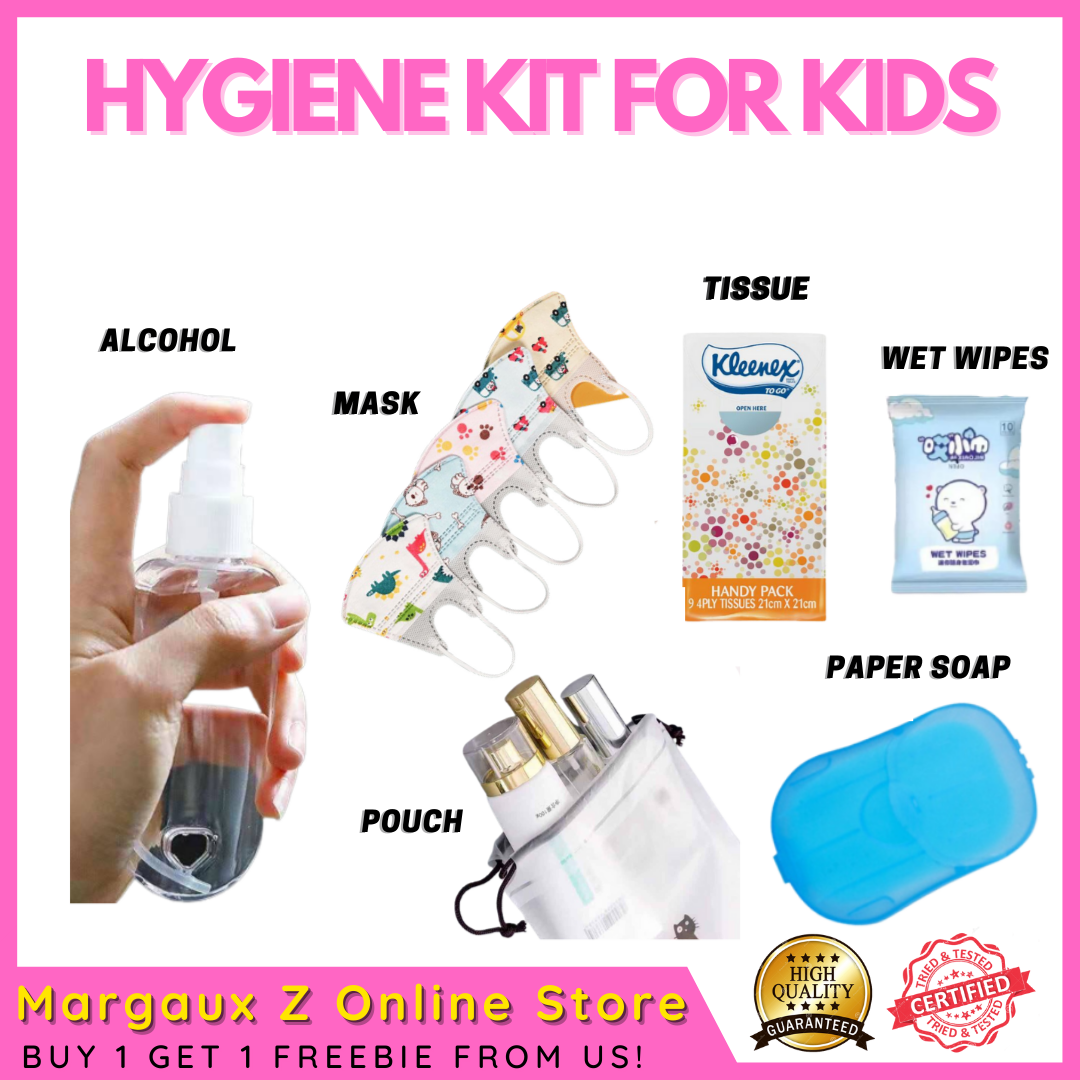 Margaux Os. Hygiene Kit Set for Kids, Hygiene Kit Pouch, Alcohol ...