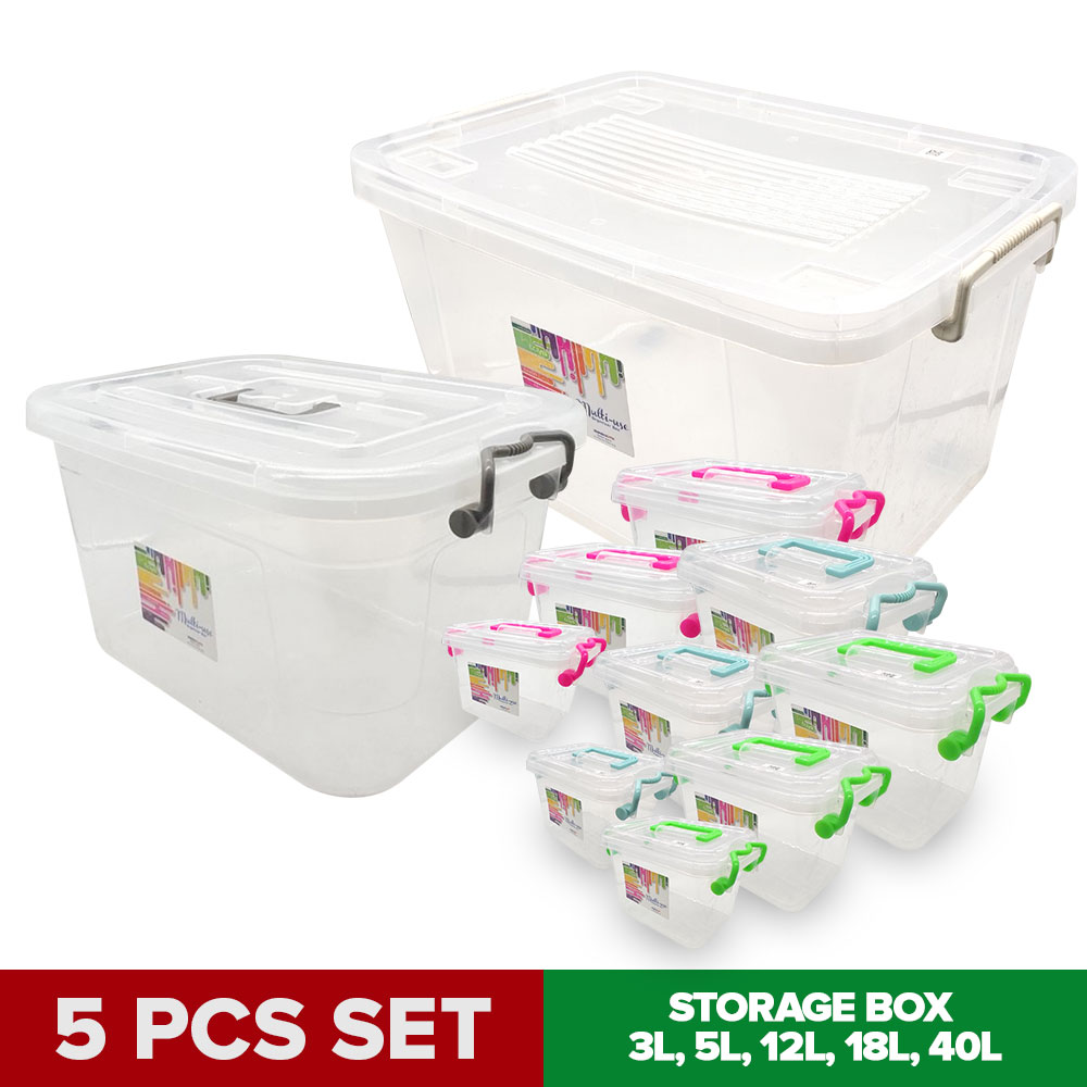 Hodeso High Quality Storage Box Combo Set, Capacity 18 and 40