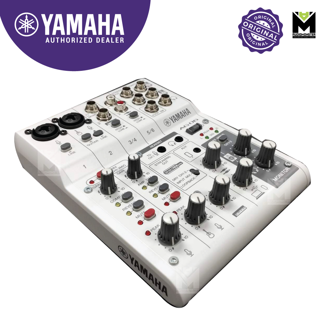 Original Yamaha Ag06 Mk2 6 Channel Mixer With Usb Audio Interface