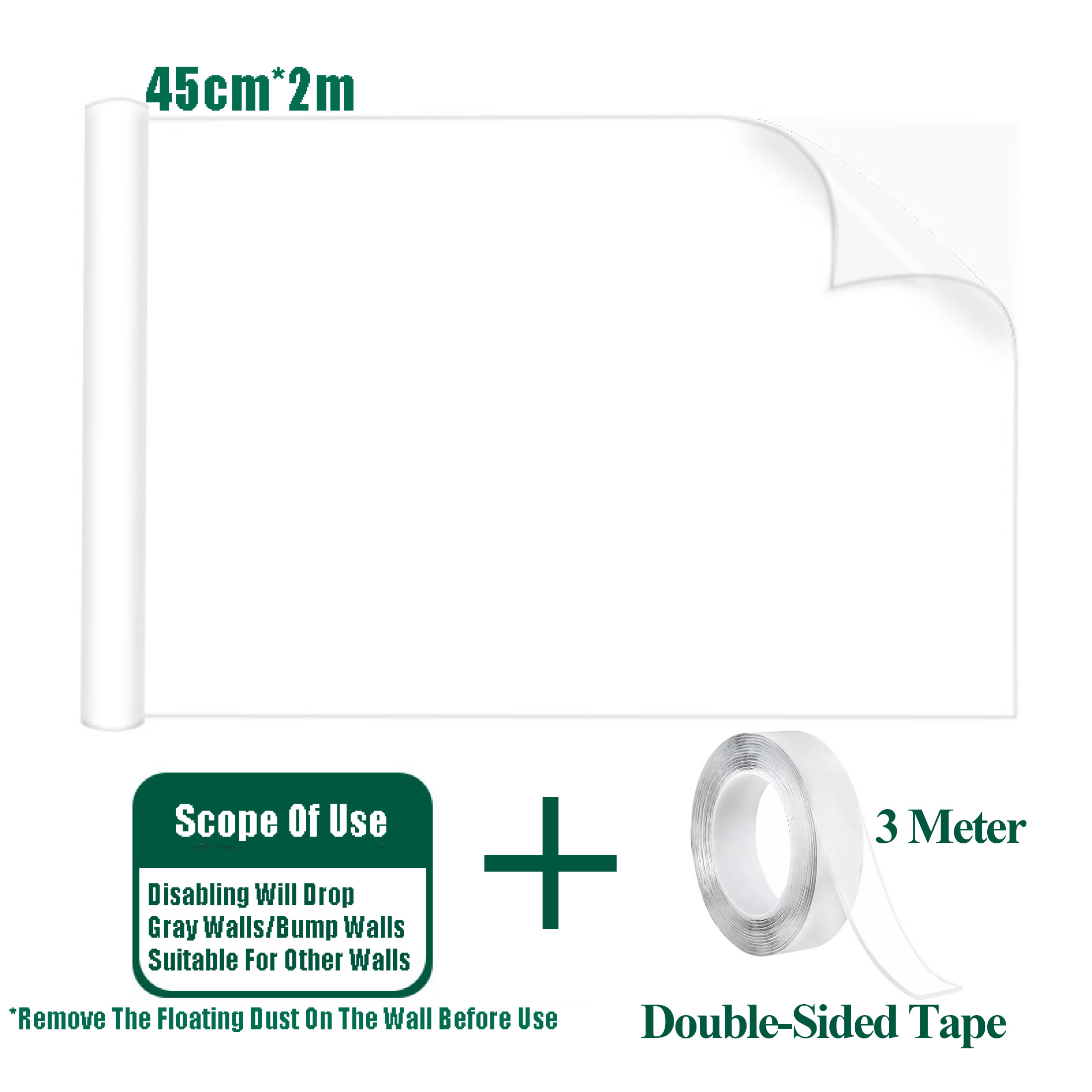 Electrostatic Adsorption Whiteboard For Writing Drawing - Temu