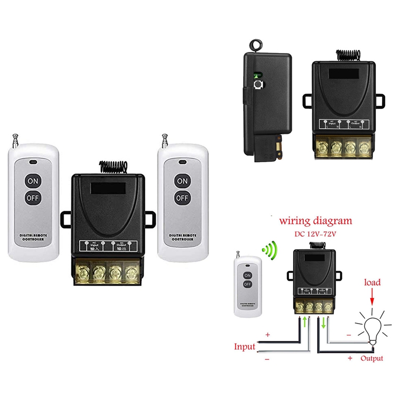 Wireless Remote Switch, RF Remote Switch with 984FT Long Rage for Anti
