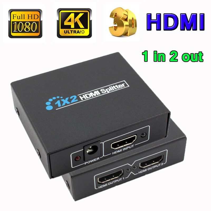 DINGNANRONG Đĩa DVD 3D Full HD 4K 1 Trong 2 Ra Bộ Giảm Xóc Đại 1080P Bộ Chuyển Đổi Bộ Chia Đôi HDMI