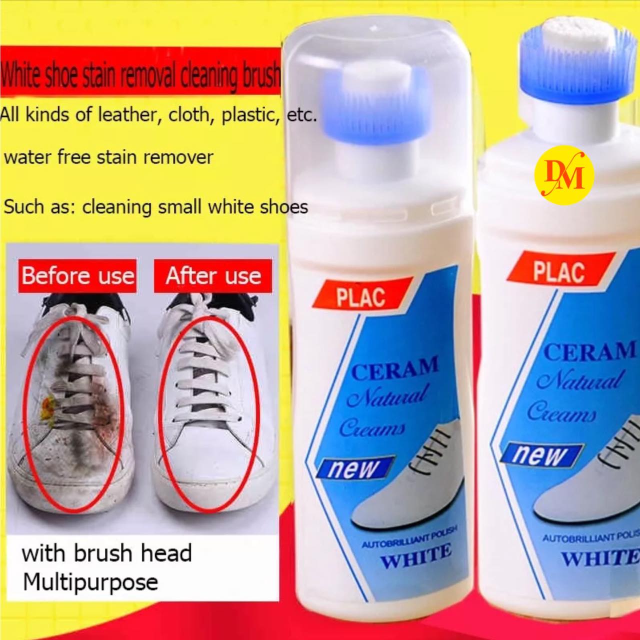 Shoe Cleaner Spray, White Sneaker Cleaner, Compact Shoe Cleaning Spray  Bottle for Sneakers, Rubber Shoes, Canvas Shoes, Shoe Stain Remover 1.70 fl  oz