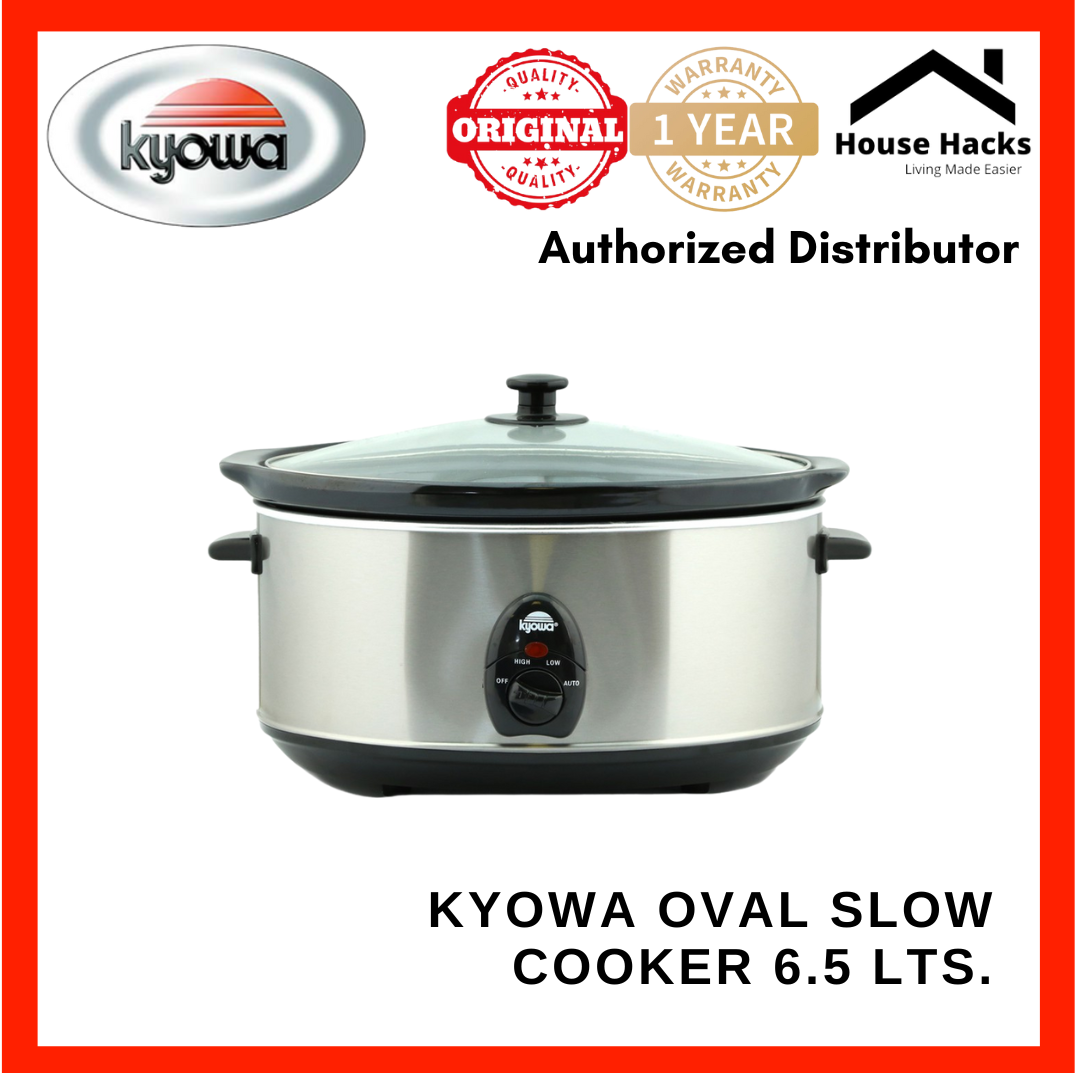 Kyowa Oval Slow Cooker 6.5L (Black/Silver) KW2856 (House Hacks