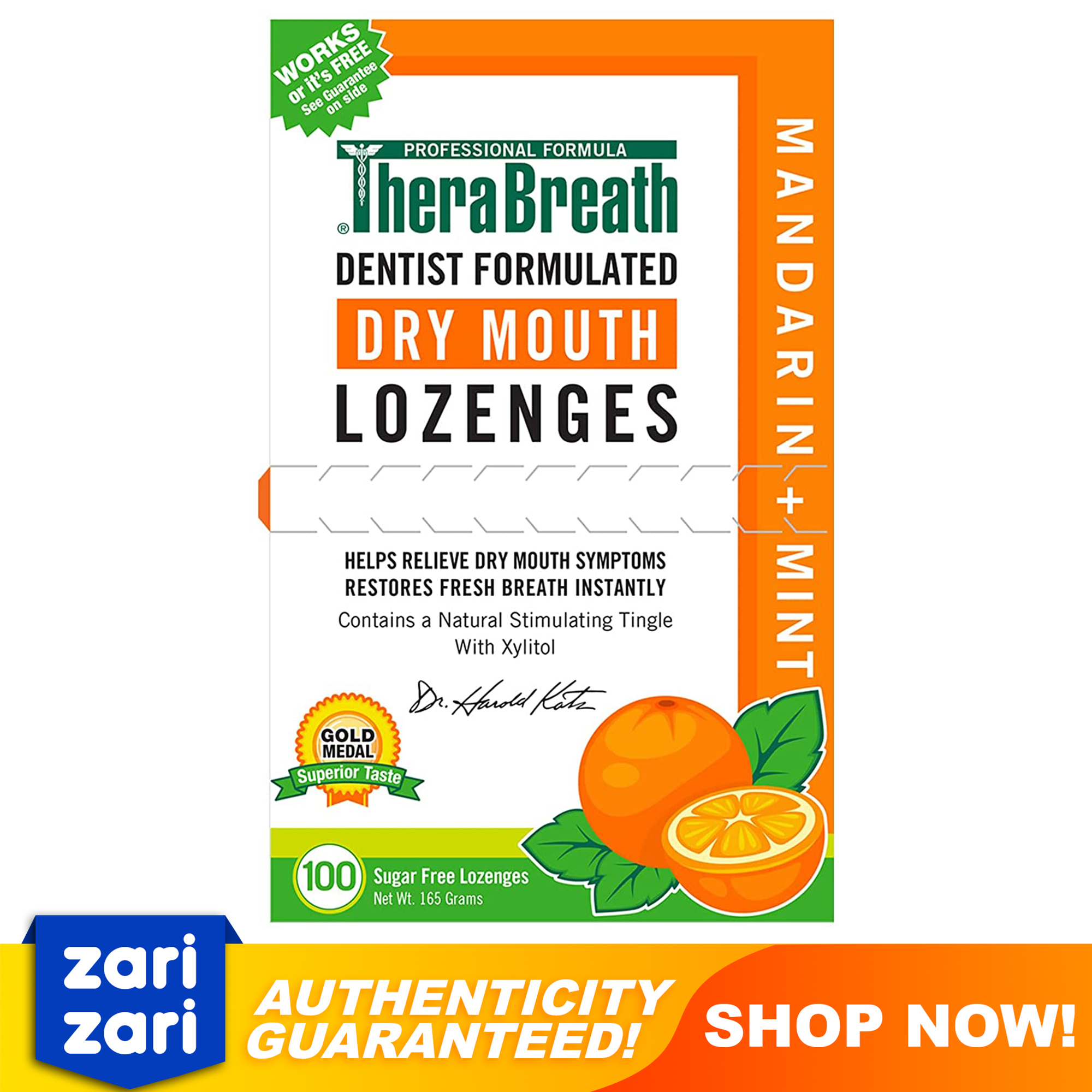 TheraBreath Fresh Breath Lozenges Mandarin Mint 100 count Lazada PH