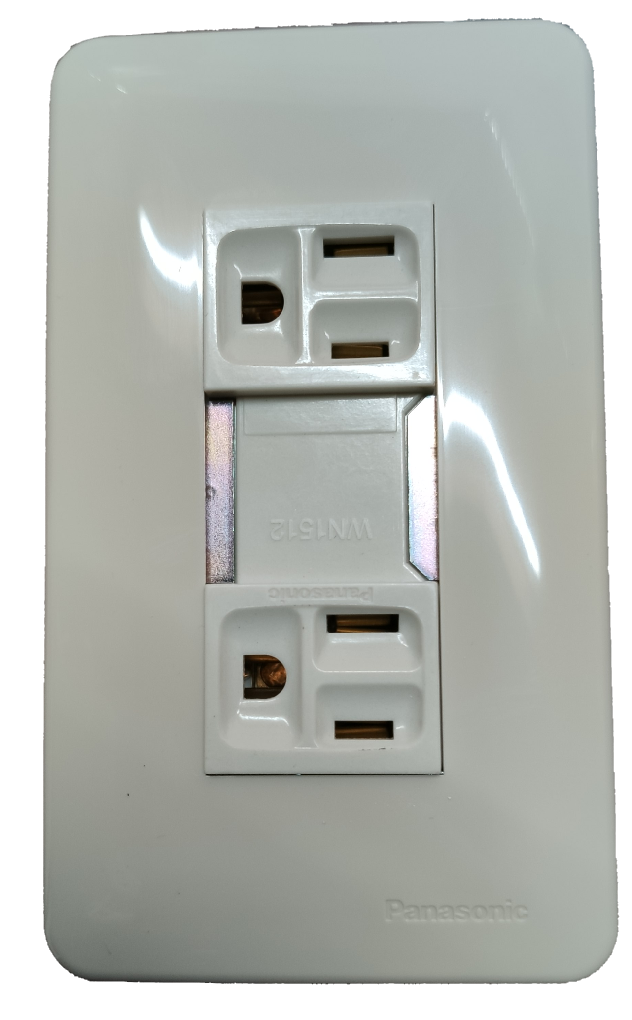 Duplex Outlet Vertical with Ground with Plate, Duplex Flat Pin with ...
