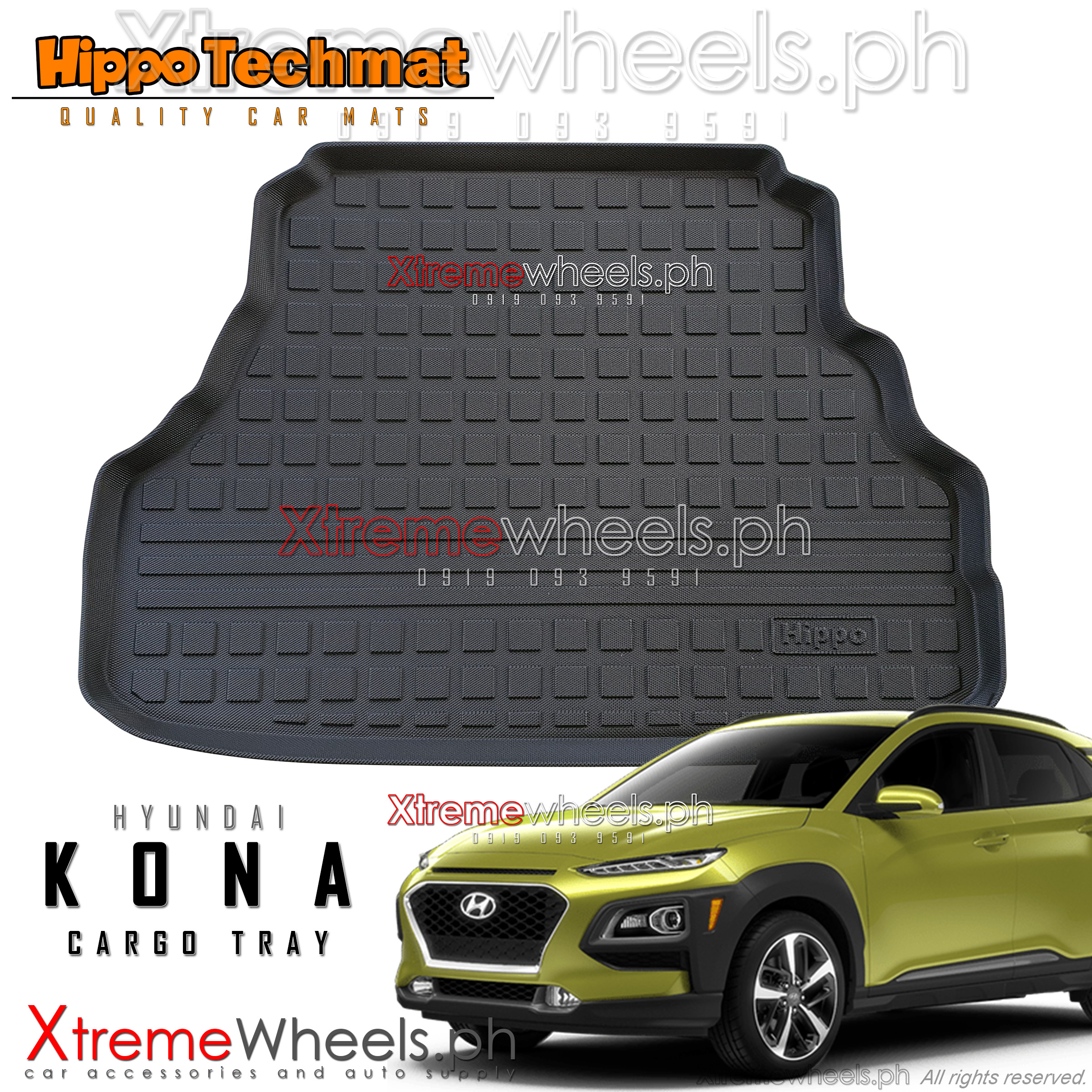Hyundai Kona 20172023 Cargo Tray Only Hippo Brand Techmat version 2