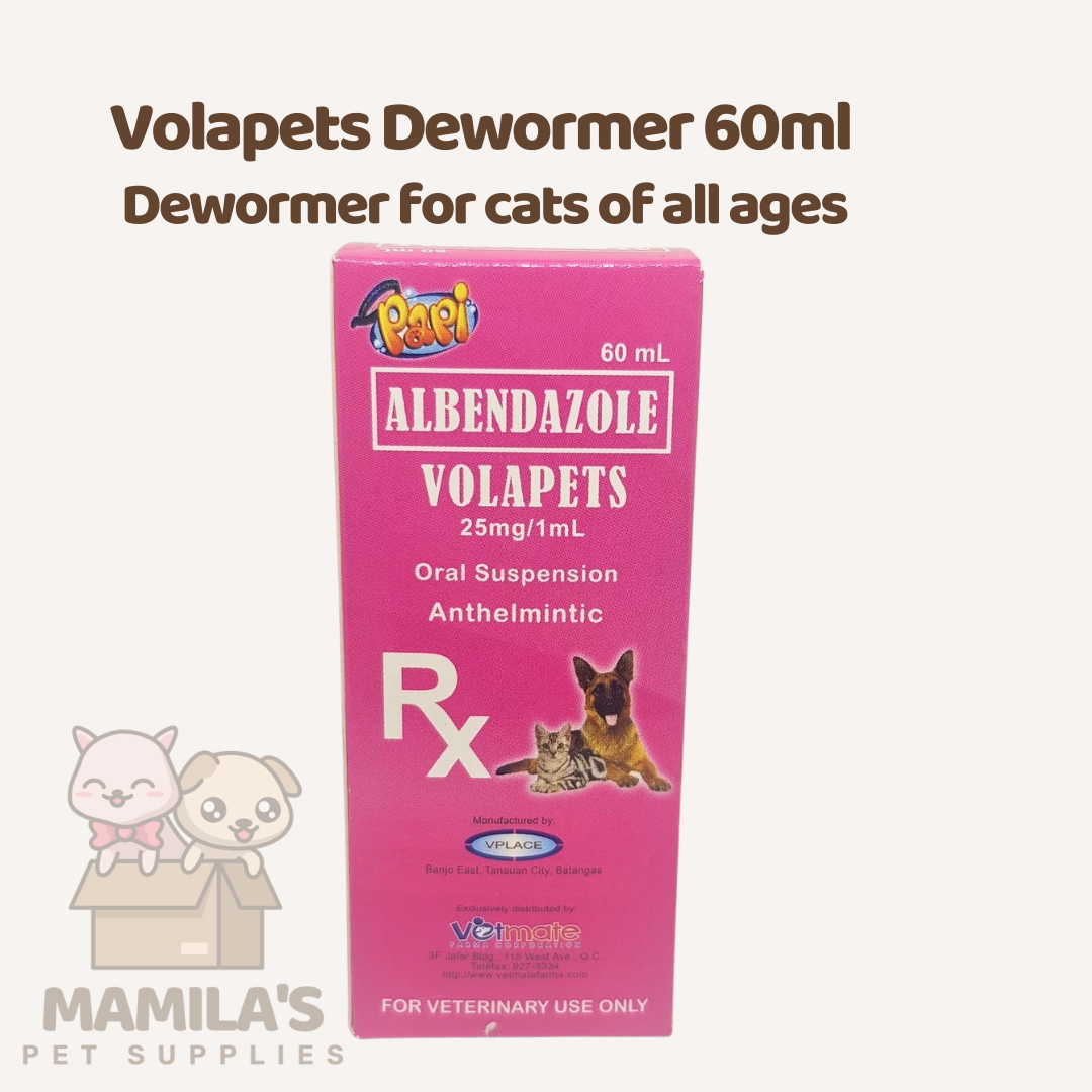 Albendazole Papi Volapets Cat Deworming Syrup 60ml Pang purga Kontra
