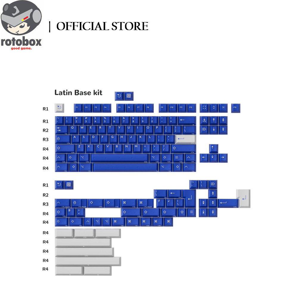 KBDFANS PBTFANS KLEIN BLUE R2キーキャップ