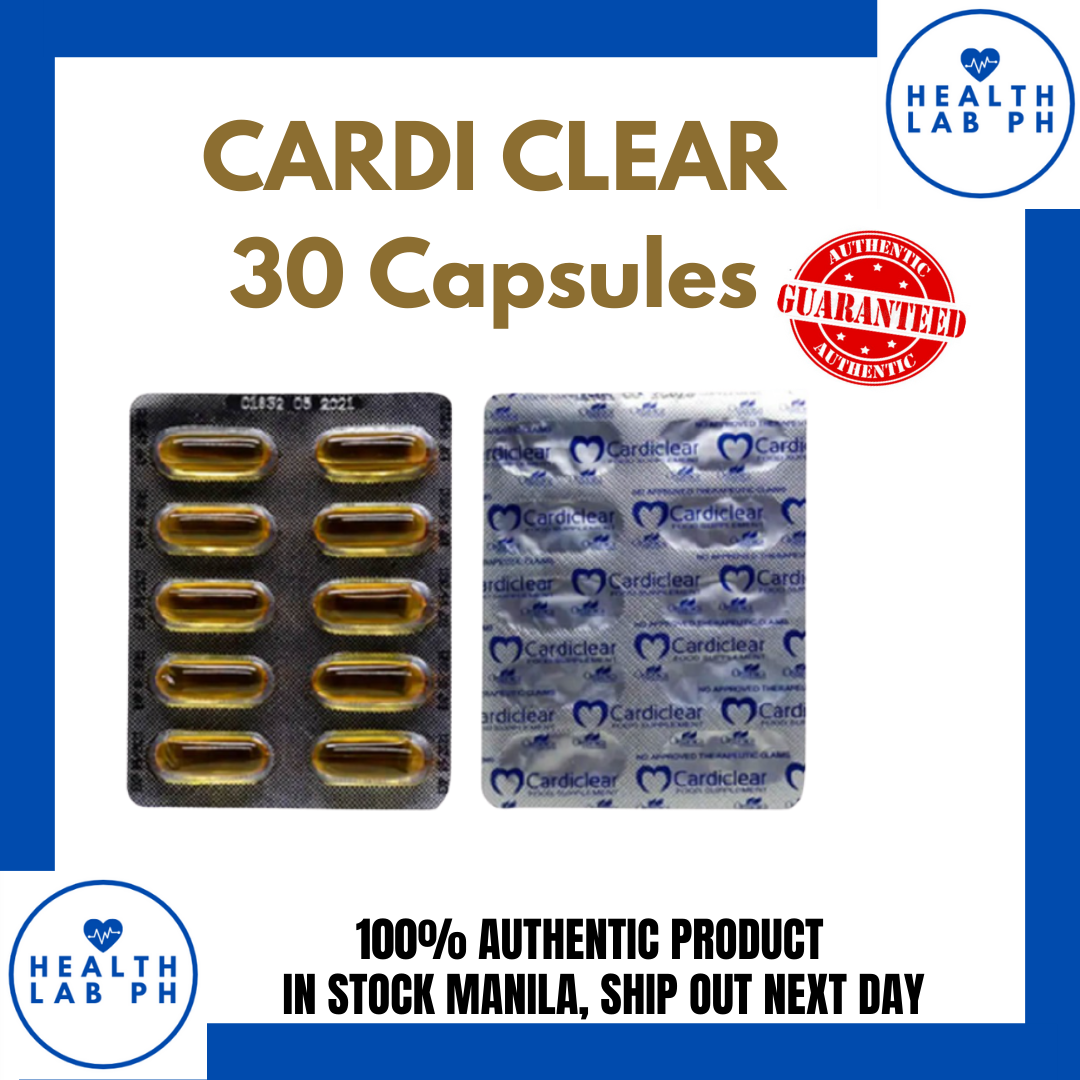 Cardiclear Omega3 Fish Oil 1000 mg (30 Capsules) by HealthLabPH
