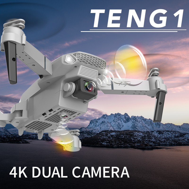 NEW E88 Mini Drones 4k HD Cameras Visual Positioning 4k HD WiFi Drone With Dual camera drone FP