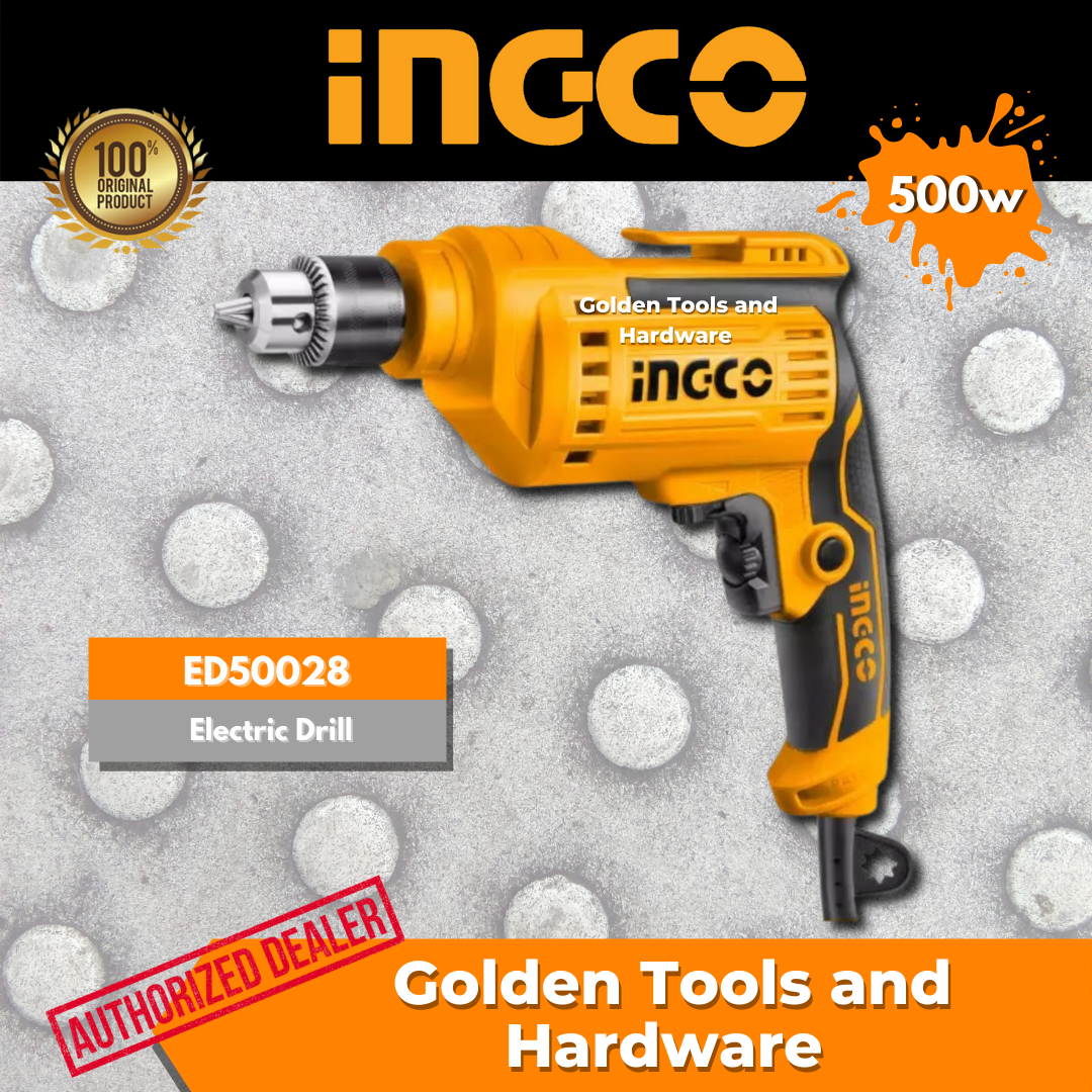 INGCO ED50028 Electric Drill 500w [GOLDEN IPT] Lazada PH
