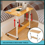 High-quality Adjustable, Portable Laptop Table , Laptop Stand, Side Table, Computer Desk Simple Lazy Bedside Table with Wheel Across Folding Table, Standing Computer Desk, Computer lazy table, bedside, simple desktop table, dormitory table