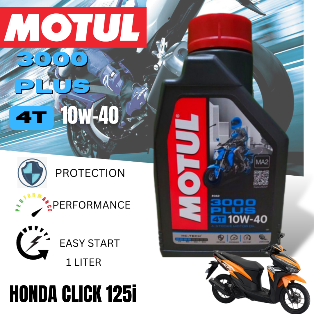MOTUL 3000 PLUS 4T 10W40 FOR HONDA CLICK 125i ENGINE OIL FOR MOTOR