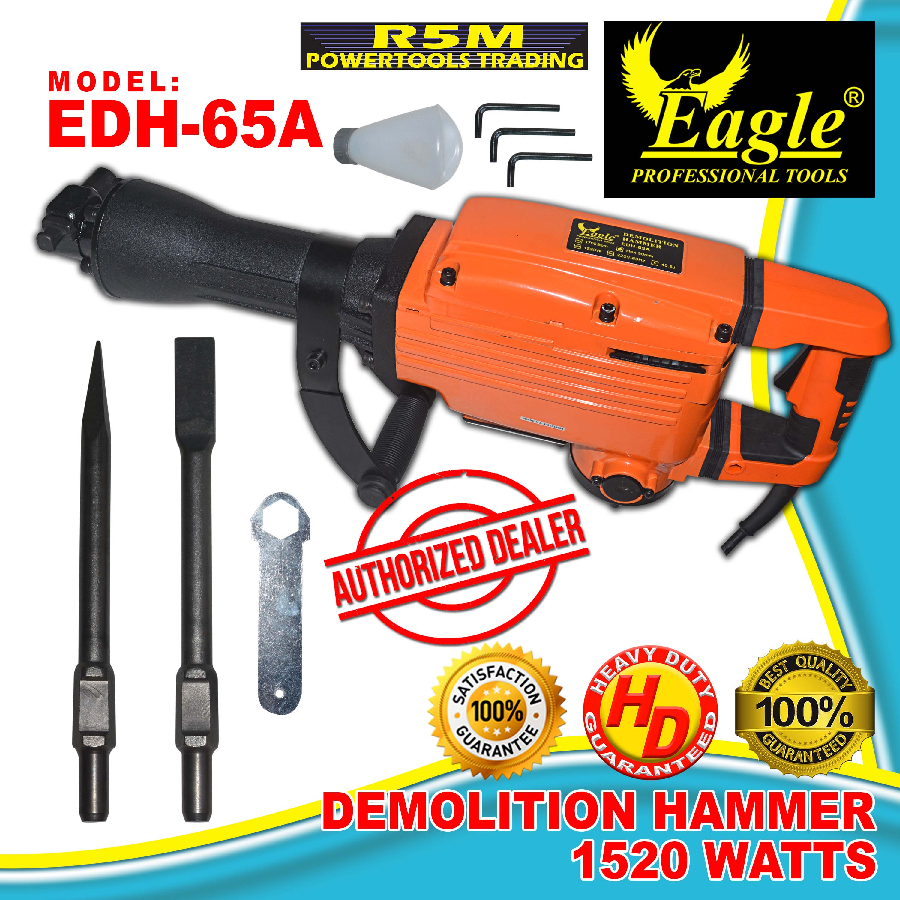 EAGLE DEMOLITION HAMMER EDH-65A 1520 