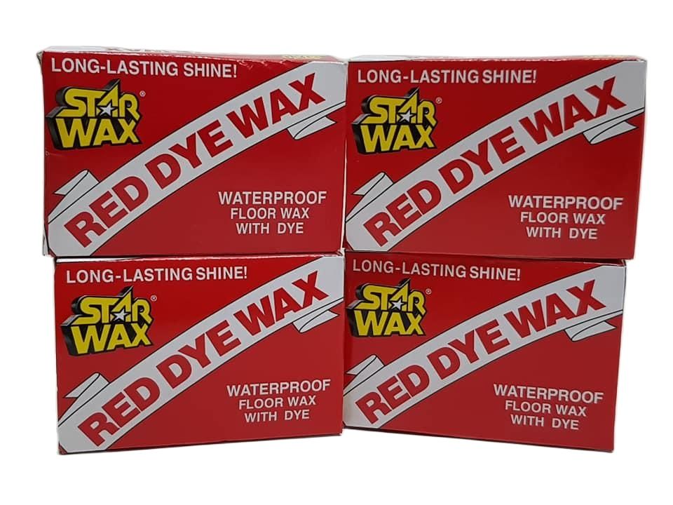 Star Wax, RED DYE WAX Water Proof Floor Wax with Dye (pack of 6