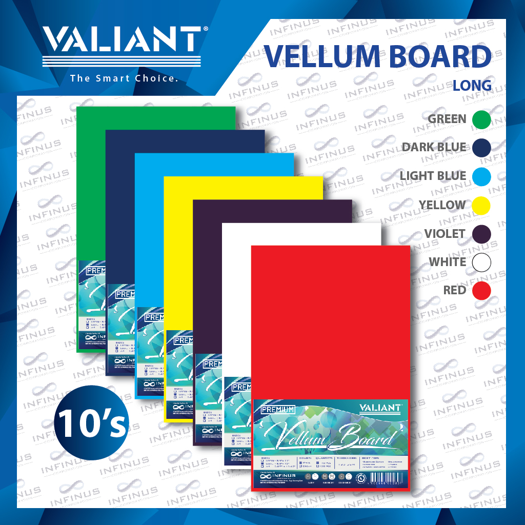 Valiant Vellum Board Long (10's) Lazada PH