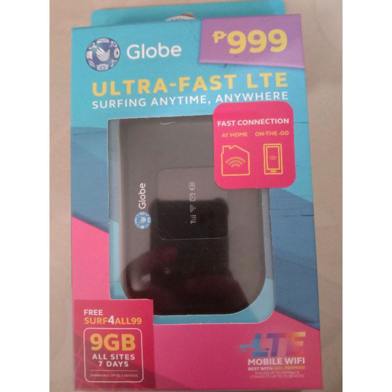 Globe pocket Wifi prepaid Free 9GB Lazada PH