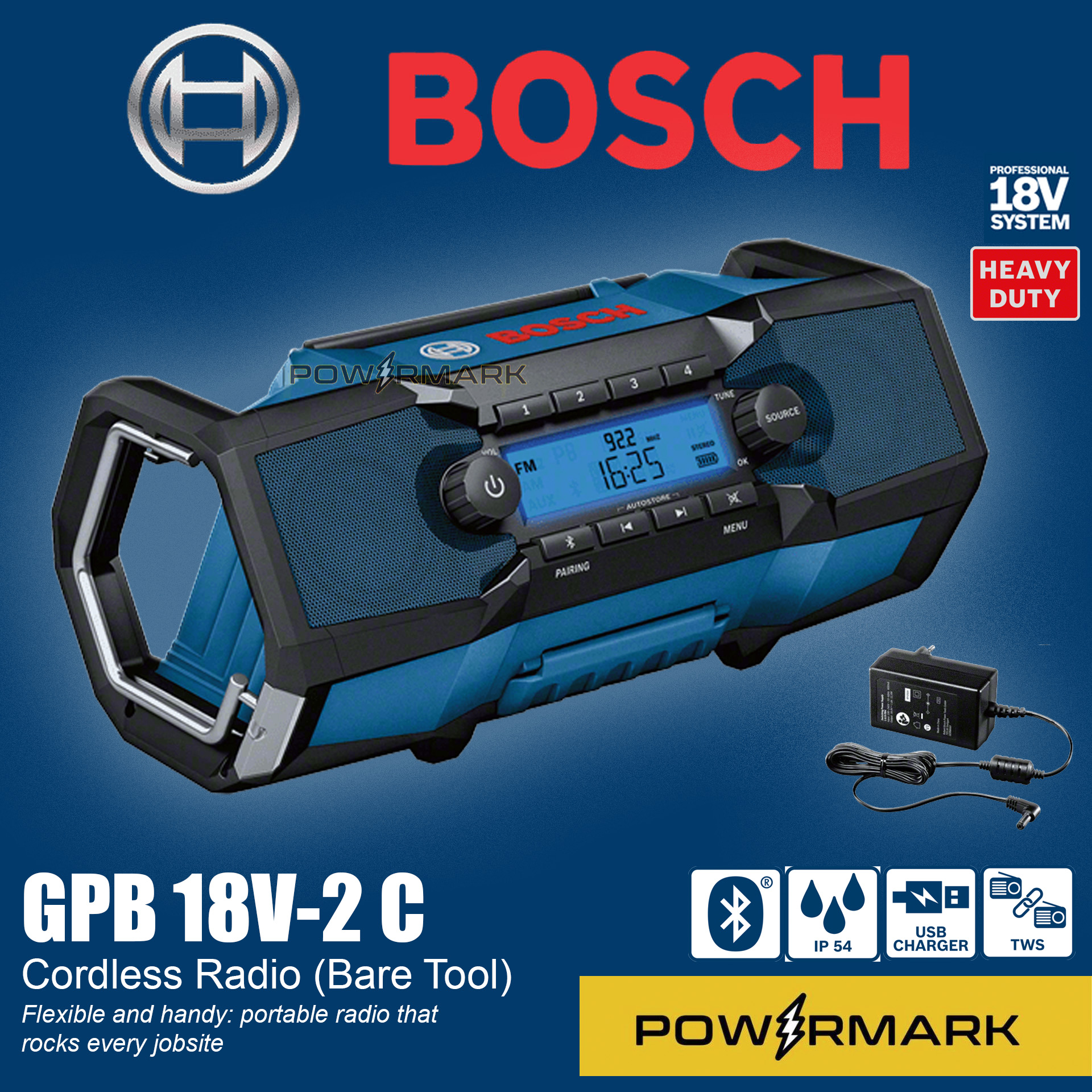 BOSCH 18V-2 C GPB Professional Bluetooth Radio Instruction Manual