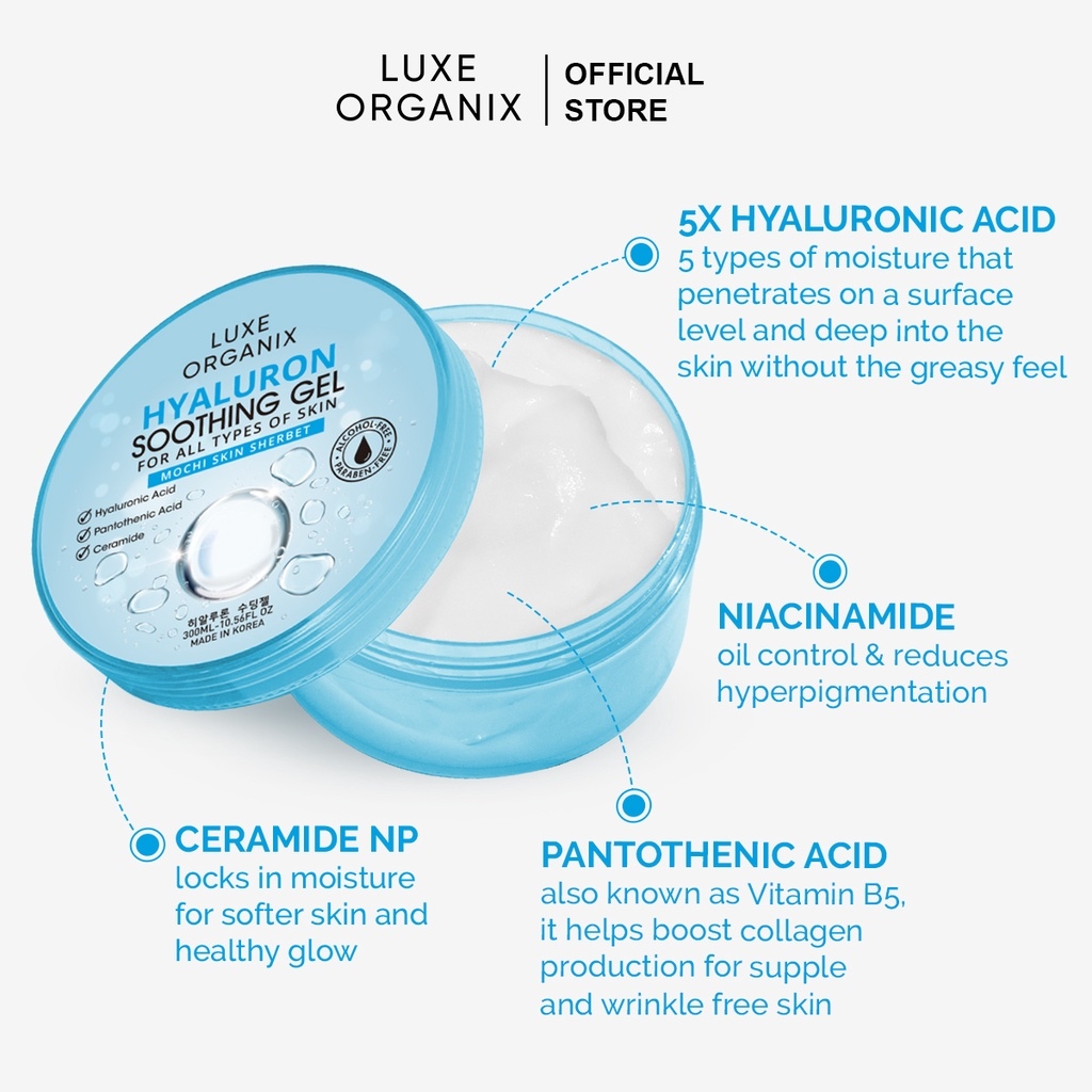 Skin care productX Luxe Organix Hyaluron Soothing Gel 300ml Lazada PH