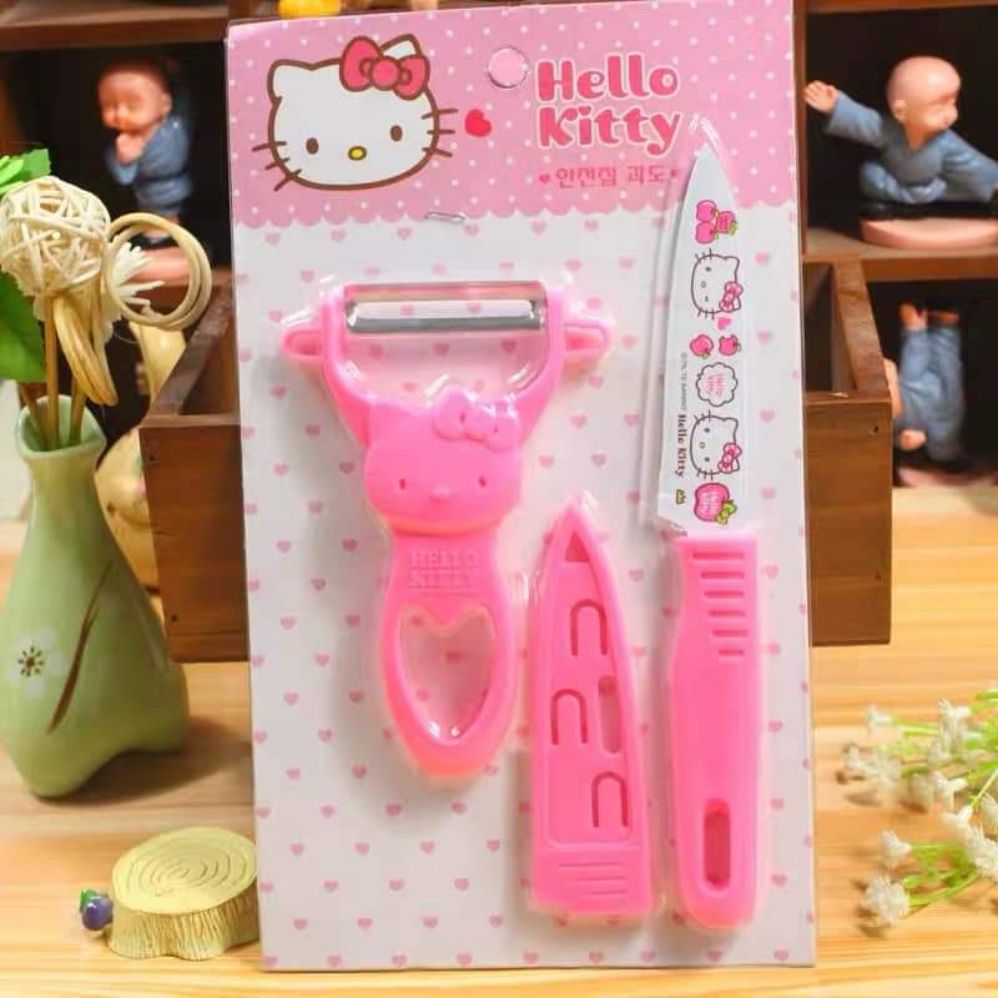 HELLO KITTY KNIFE PLUS PEELER AS A SET, BRAND NEW