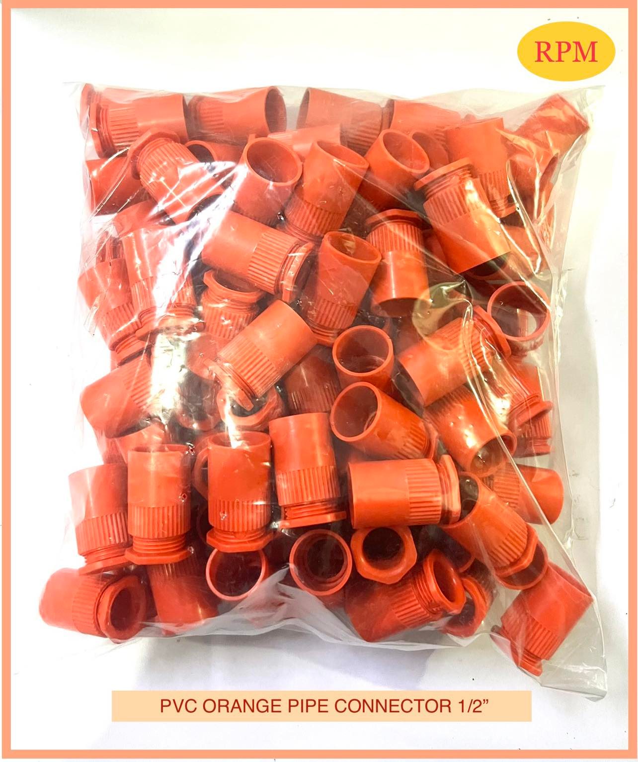 PVC Orange Pipe Connector 1/2" ( 20mm ) ( 100pcs ) Lazada PH