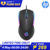 HP M160 Wired Gaming Mouse with Rainbow LED Lights