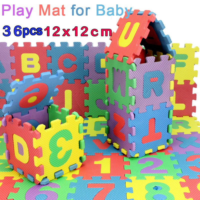 36pcs Puzzle Floor Mat Alphanumeric Puzzle Mat for Baby Playmat Foam