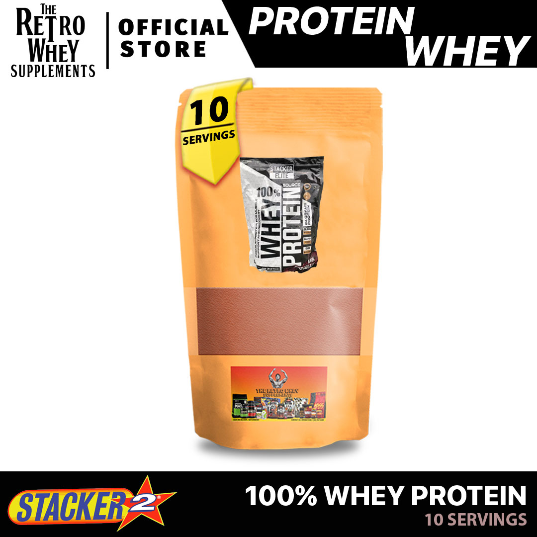Stacker Elite Whey Protein, Retail Pack 1LB. (Chocolate) Choose ur
